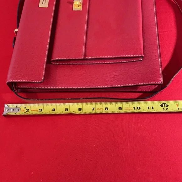 🟡 VINTAGE BALLY RED BRIEFCASE: NICE! - Picture 12 of 14